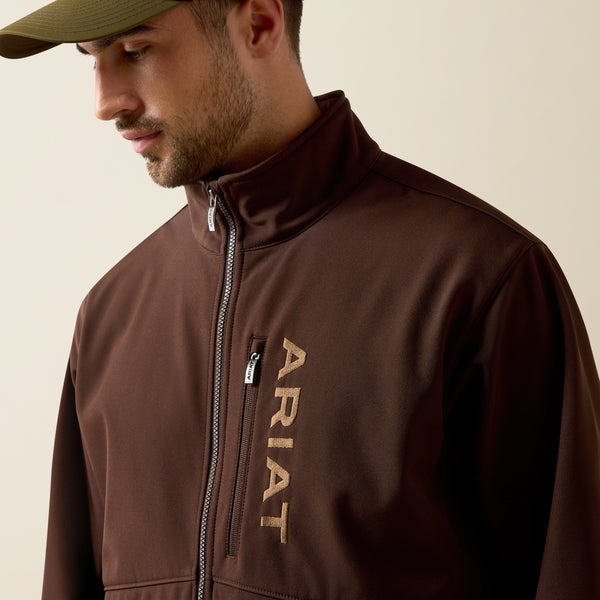 Load image into Gallery viewer, Ariat Mens Chest Logo Softshell Jacket - Mole
