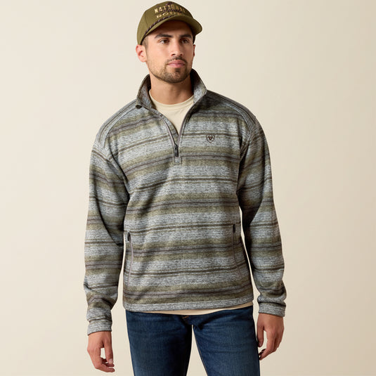 Ariat Mens Caldwell 1/4 Zip Sweater - Storm Front Serape