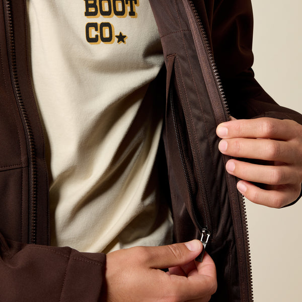 Load image into Gallery viewer, Ariat Mens Chest Logo Softshell Jacket - Mole
