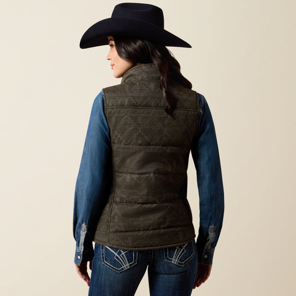 Load image into Gallery viewer, Ariat Womens Grizzly Quilted Vest - Beluga Rockwell Print
