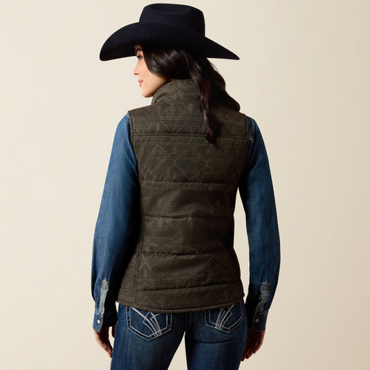 Ariat Womens Grizzly Quilted Vest - Beluga Rockwell Print