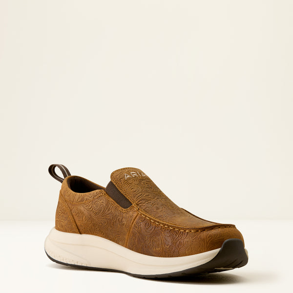 Load image into Gallery viewer, Ariat Women's Buckeye Slip On Waterproof Shoe - Tooled Brown
