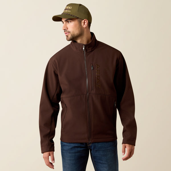 Load image into Gallery viewer, Ariat Mens Chest Logo Softshell Jacket - Mole

