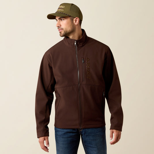 Ariat Mens Chest Logo Softshell Jacket - Mole