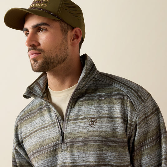 Ariat Mens Caldwell 1/4 Zip Sweater - Storm Front Serape