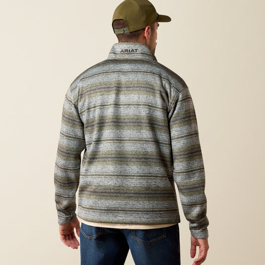 Ariat Mens Caldwell 1/4 Zip Sweater - Storm Front Serape