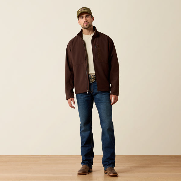 Load image into Gallery viewer, Ariat Mens Chest Logo Softshell Jacket - Mole
