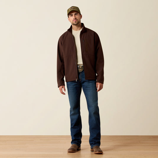 Ariat Mens Chest Logo Softshell Jacket - Mole