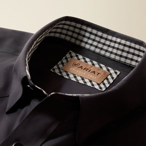 Load image into Gallery viewer, Ariat Mens Wrinkle Free Refined Slub Classic Fit Long Sleeve Shirt - Phantom
