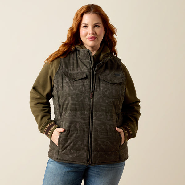 Load image into Gallery viewer, Ariat Womens Grizzly Quilted Vest - Beluga Rockwell Print
