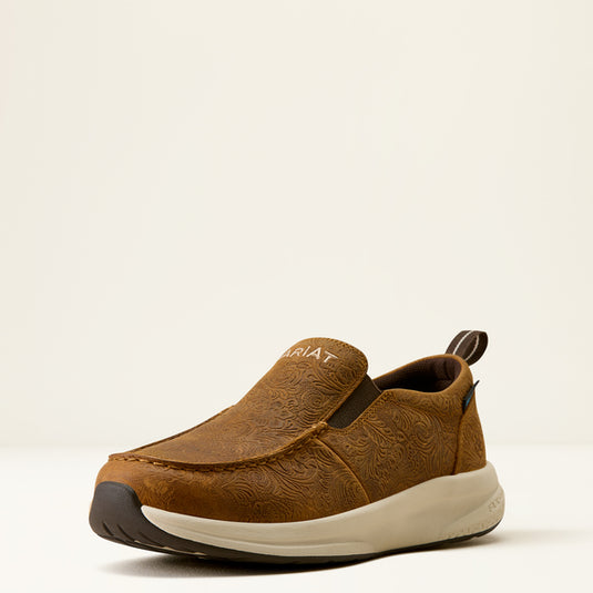 Ariat Women's Buckeye Slip On Waterproof Shoe - Tooled Brown