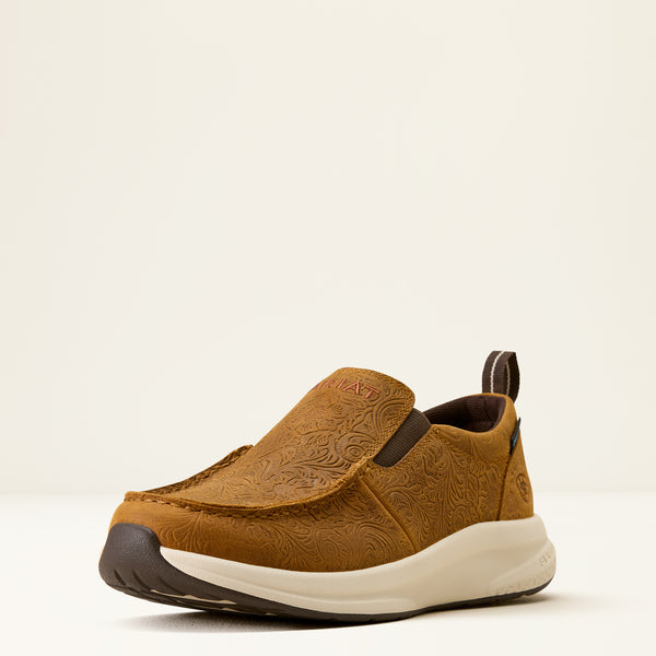 Load image into Gallery viewer, Ariat Women's Buckeye Slip On Waterproof Shoe - Tooled Brown
