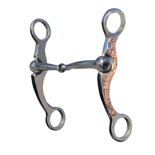 Professional's Choice Stockman Copper Shank Snaffle Bit