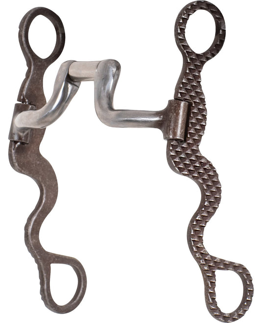 Classic Equine Performance Series Rasp Design Cavalry Square Hinge Port Bit