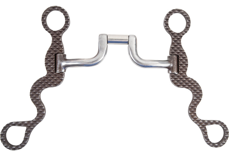 Load image into Gallery viewer, Classic Equine Performance Series Rasp Design Cavalry Square Hinge Port Bit
