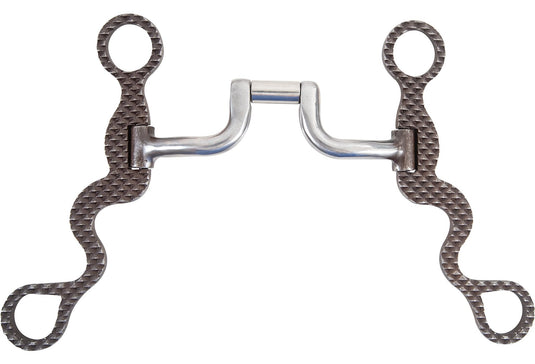 Classic Equine Performance Series Rasp Design Cavalry Square Hinge Port Bit