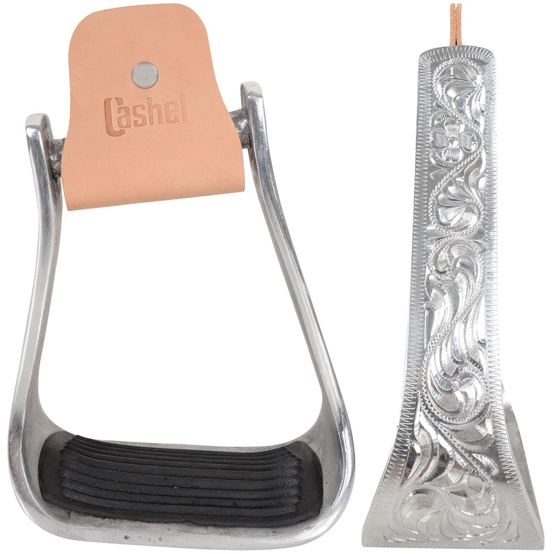 Load image into Gallery viewer, Cashel Engraved Slanted Stirrups - 2.5"x4"
