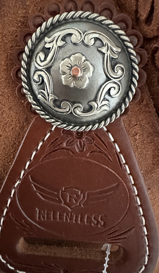 Cactus Relentless Roughout Team Roper Saddle Heavy Oil 15"