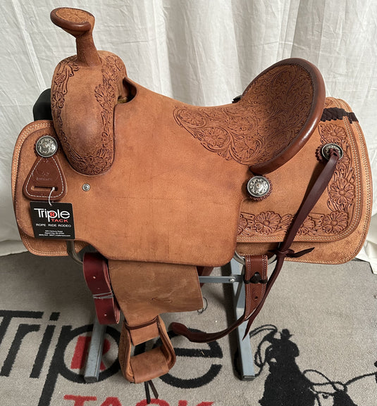 Cactus Relentless Roughout Team Roper Saddle Heavy Oil 15
