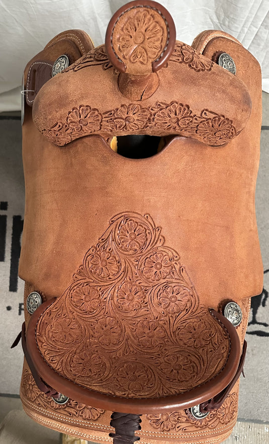 Cactus Relentless Roughout Team Roper Saddle Heavy Oil 15"