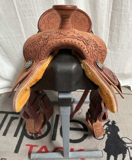 Cactus Relentless Roughout Team Roper Saddle Heavy Oil 15"