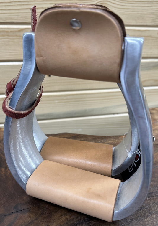 ST Aluminum Leather Bottom Stirrups - 2
