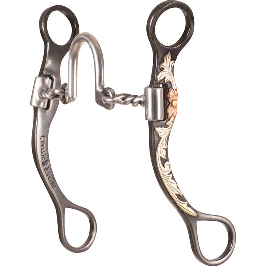 Classic Equine Tool Box Blued Iron Ported Twisted Wire Bit