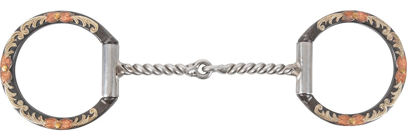 Load image into Gallery viewer, Classic Equine Tool Box Browned Iron D-Ring Twisted Wire Snaffle Bit

