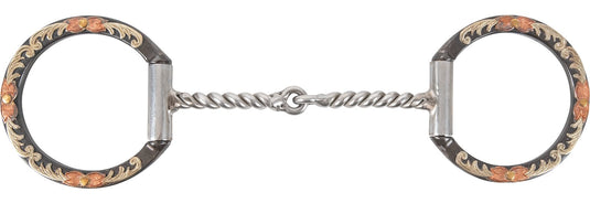 Classic Equine Tool Box Browned Iron D-Ring Twisted Wire Snaffle Bit
