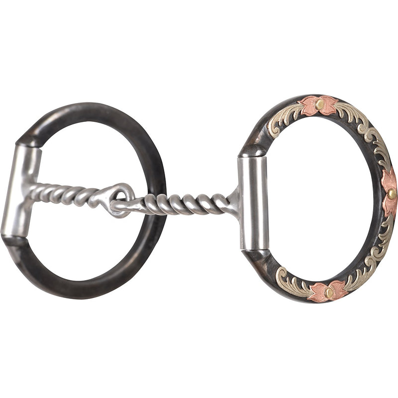 Load image into Gallery viewer, Classic Equine Tool Box Browned Iron D-Ring Twisted Wire Snaffle Bit

