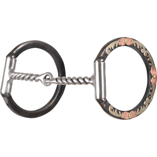 Classic Equine Tool Box Browned Iron D-Ring Twisted Wire Snaffle Bit