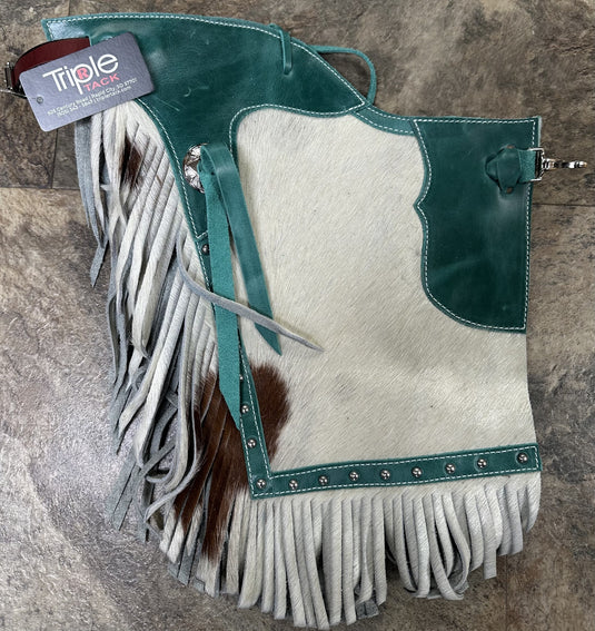 Kids Cowhide Chinks with Dots