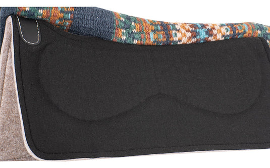 Classic Equine Zone Blanket Top Wool Saddle Pad - 3/4"