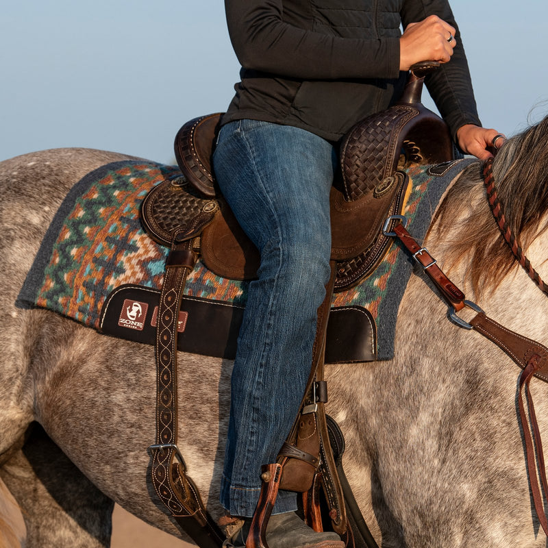 Load image into Gallery viewer, Classic Equine Zone Blanket Top Wool Saddle Pad - 3/4"
