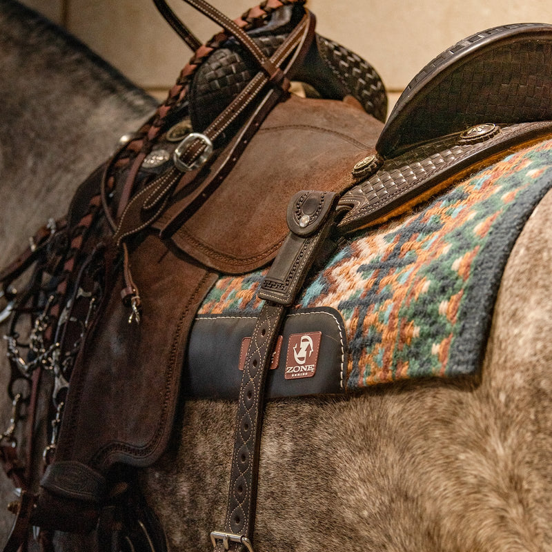 Load image into Gallery viewer, Classic Equine Zone Blanket Top Wool Saddle Pad - 3/4"
